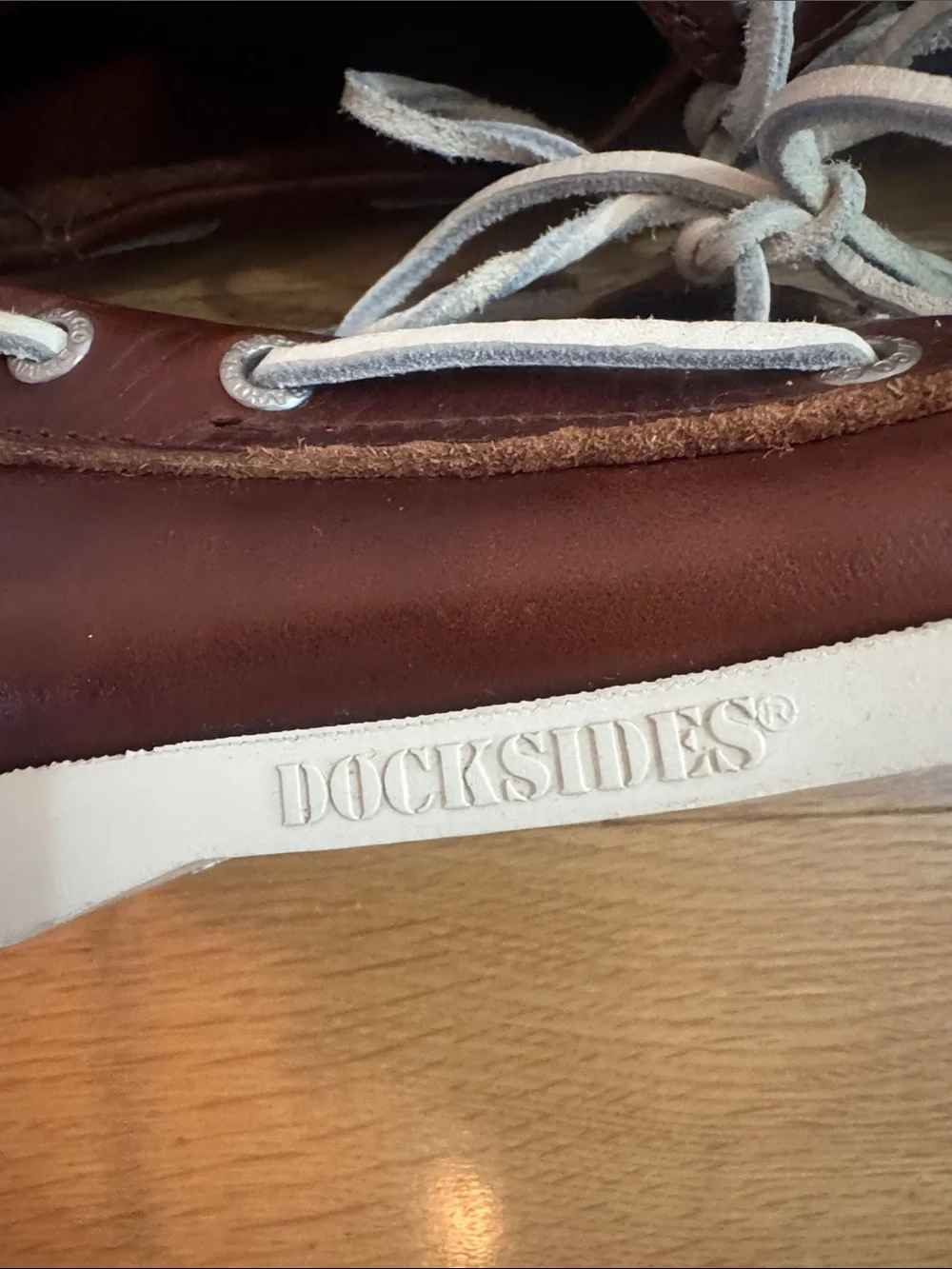 Sebago Docksides Men’s Leather Boat Shoes Size 11 Blue and Brown